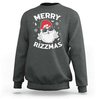 Funny Christmas Santa Sweatshirt Merry Rizzmas Kids Teens School - Wonder Print Shop