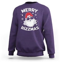 Funny Christmas Santa Sweatshirt Merry Rizzmas Kids Teens School - Wonder Print Shop