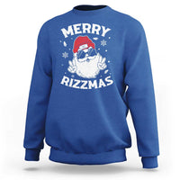 Funny Christmas Santa Sweatshirt Merry Rizzmas Kids Teens School - Wonder Print Shop