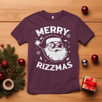 Funny Christmas Santa Claus T Shirt Merry Rizzmas Kids Teens School - Wonder Print Shop