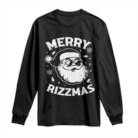 Funny Christmas Santa Claus Long Sleeve Shirt Merry Rizzmas Kids Teens School