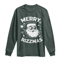 Funny Christmas Santa Claus Long Sleeve Shirt Merry Rizzmas Kids Teens School