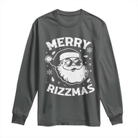 Funny Christmas Santa Claus Long Sleeve Shirt Merry Rizzmas Kids Teens School