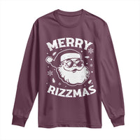Funny Christmas Santa Claus Long Sleeve Shirt Merry Rizzmas Kids Teens School