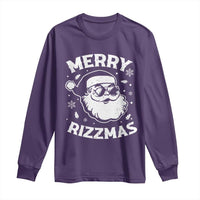 Funny Christmas Santa Claus Long Sleeve Shirt Merry Rizzmas Kids Teens School