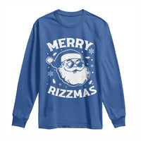Funny Christmas Santa Claus Long Sleeve Shirt Merry Rizzmas Kids Teens School