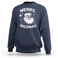 Funny Christmas Santa Claus Sweatshirt Merry Rizzmas Kids Teens School - Wonder Print Shop