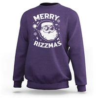 Funny Christmas Santa Claus Sweatshirt Merry Rizzmas Kids Teens School - Wonder Print Shop