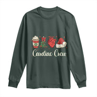 Christmas Cardiac Nurse Long Sleeve Shirt Cardiac Crew Anatomical Xmas Heart Anatomy Tree Bow