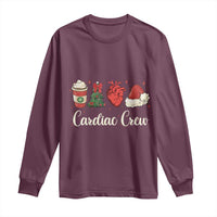 Christmas Cardiac Nurse Long Sleeve Shirt Cardiac Crew Anatomical Xmas Heart Anatomy Tree Bow