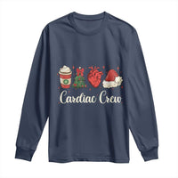 Christmas Cardiac Nurse Long Sleeve Shirt Cardiac Crew Anatomical Xmas Heart Anatomy Tree Bow