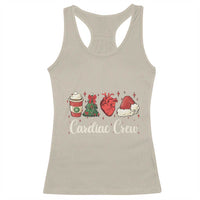 Christmas Cardiac Nurse Racerback Tank Top Cardiac Crew Anatomical Xmas Heart Anatomy Tree Bow