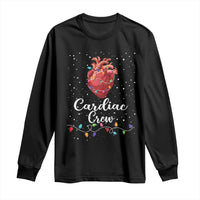 Christmas Cardiac Nurse Long Sleeve Shirt Cardiac Crew Anatomical Anatomy Xmas Heart With Lights