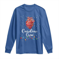 Christmas Cardiac Nurse Long Sleeve Shirt Cardiac Crew Anatomical Anatomy Xmas Heart With Lights