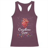 Christmas Cardiac Nurse Racerback Tank Top Cardiac Crew Anatomical Anatomy Xmas Heart With Lights