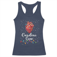 Christmas Cardiac Nurse Racerback Tank Top Cardiac Crew Anatomical Anatomy Xmas Heart With Lights