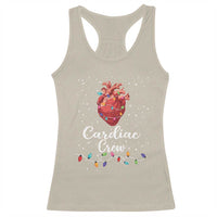 Christmas Cardiac Nurse Racerback Tank Top Cardiac Crew Anatomical Anatomy Xmas Heart With Lights