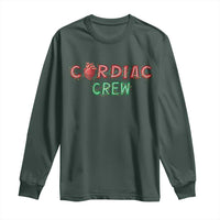 Christmas Cardiac Nurse Long Sleeve Shirt Cardiac Crew Anatomical Xmas Heart Anatomy Nurse Gift