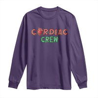 Christmas Cardiac Nurse Long Sleeve Shirt Cardiac Crew Anatomical Xmas Heart Anatomy Nurse Gift