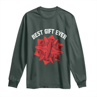 Christmas Present Costume Long Sleeve Shirt Best Gift Ever Red Bow