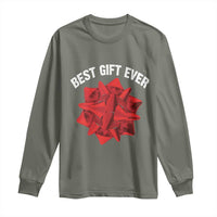 Christmas Present Costume Long Sleeve Shirt Best Gift Ever Red Bow