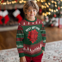 Xmas Present Costume Ugly Christmas Sweater Best Gift Ever Red Bow - Wonder Print Shop