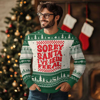 Baby Ugly Christmas Sweater Sorry Santa I've Been Feral Toddler Kids - Wonder Print Shop