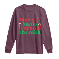 Christmas Baby Long Sleeve Shirt Funny Sorry Santa I Drank The Milk