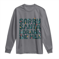 Christmas Baby Long Sleeve Shirt Sorry Santa I Drank The Milk Xmas Lights Toddler