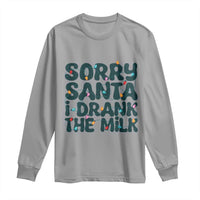 Christmas Baby Long Sleeve Shirt Sorry Santa I Drank The Milk Xmas Lights Toddler