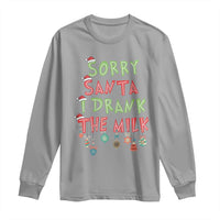 Christmas Baby Long Sleeve Shirt Sorry Santa I Drank The Milk
