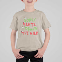 Christmas Baby T Shirt For Kid Sorry Santa I Drank The Milk Santa Hat - Wonder Print Shop