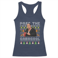 Christmas Pass The Gabagool Racerback Tank Top Retro TV Show Funny Ugly Xmas - Wonder Print Shop