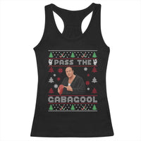 Pass The Gabagool Ugly Christmas Racerback Tank Top Retro TV Show Funny - Wonder Print Shop