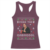 Pass The Gabagool Ugly Christmas Racerback Tank Top Retro TV Show Funny - Wonder Print Shop