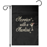 Merrier With a Martini Christmas Garden Flag - Wonder Print Shop