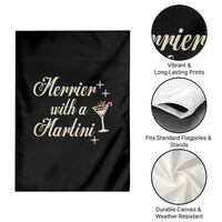 Merrier With a Martini Christmas Garden Flag - Wonder Print Shop