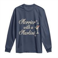 Merrier With a Martini Christmas Long Sleeve Shirt - Wonder Print Shop