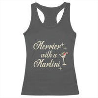 Merrier With a Martini Christmas Racerback Tank Top - Wonder Print Shop