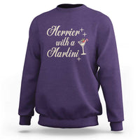 Merrier With a Martini Christmas Sweatshirt - Wonder Print Shop