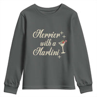 Merrier With a Martini Christmas Youth Sweatshirt - Wonder Print Shop