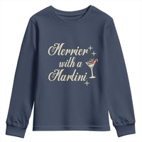 Merrier With a Martini Christmas Youth Sweatshirt - Wonder Print Shop