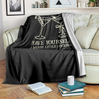 Christmas Cocktail Throw Blanket Merry Little Cocktail Espresso Martini - Wonder Print Shop