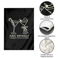 Christmas Cocktail Garden Flag Merry Little Cocktail Espresso Martini - Wonder Print Shop