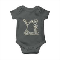 Christmas Cocktail Baby Onesie Merry Little Cocktail Espresso Martini - Wonder Print Shop