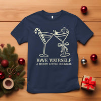 Christmas Cocktail T Shirt Merry Little Cocktail Espresso Martini - Wonder Print Shop