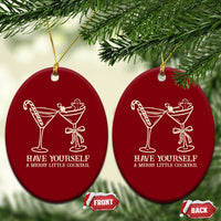 Christmas Cocktail Ceramic Ornament Merry Little Cocktail Espresso Martini - Wonder Print Shop