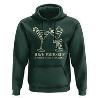 Christmas Cocktail Hoodie Merry Little Cocktail Espresso Martini - Wonder Print Shop