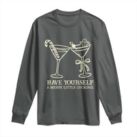 Christmas Cocktail Long Sleeve Shirt Merry Little Cocktail Espresso Martini - Wonder Print Shop