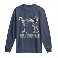Christmas Cocktail Long Sleeve Shirt Merry Little Cocktail Espresso Martini - Wonder Print Shop